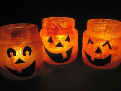 Craft Ideas Sell  Home on Halloween Votives   Skip To My Lou