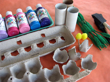 Craft Ideas  Cartons on Welcoming Spring With Egg Carton Flowers    Skip To My Lou