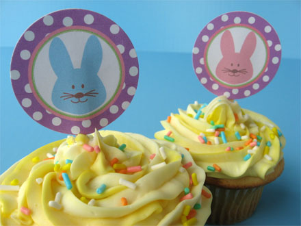 how to make easter bunny cupcakes. Glue two unnies back to back
