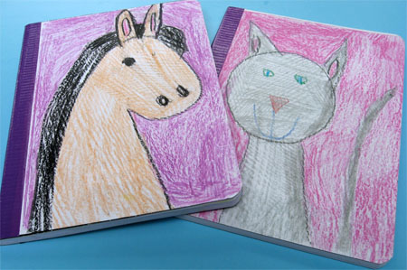 These notebooks make great gifts or super cool journals to keep kids writing 