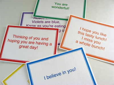 assorted custom lunchbox notes printables 