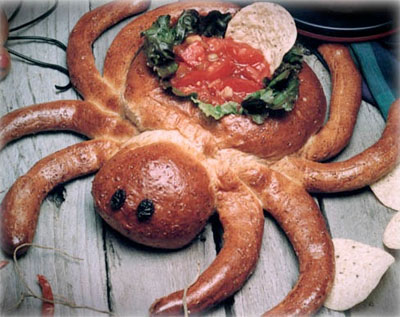 Spider Dip Bowl made from Rhodes Rolls