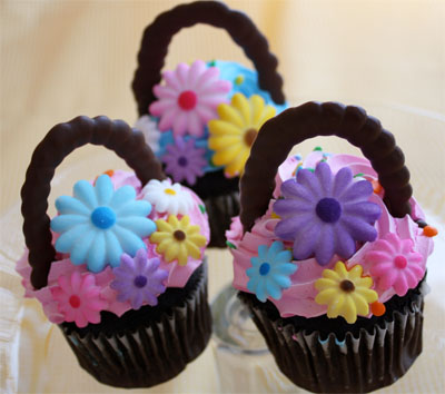 easter cupcakes ideas. Easter Basket Cupcakes.