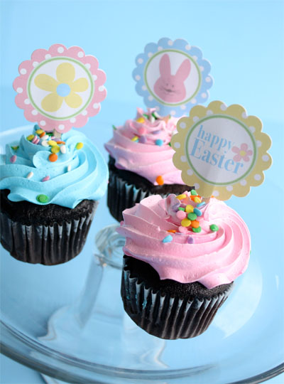 Free Printable Easter Cupcake Toppers