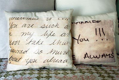 love note pillows