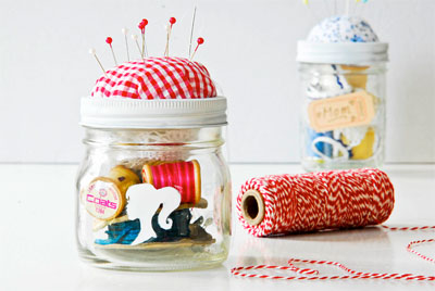 Sewing Kit in a jar