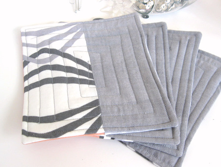 sewn fabric coasters