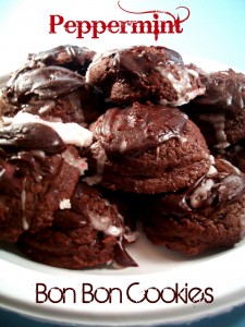 Peppermint Bon Bon Cookies