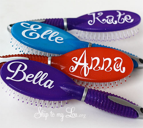 monogramed hairbrushes
