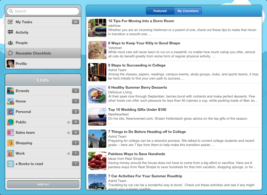 iPad-featured-lists