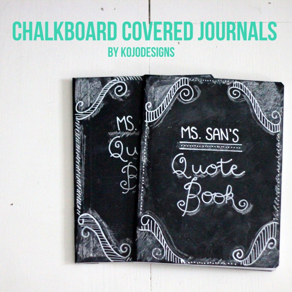 how to make chalkboard journals as teacher appreciations gifts