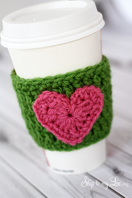 crochet coffee cozy