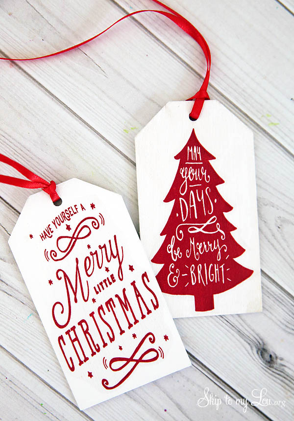 Free Printable Tags for DIY Wooden Gift Tags Skip To My Lou