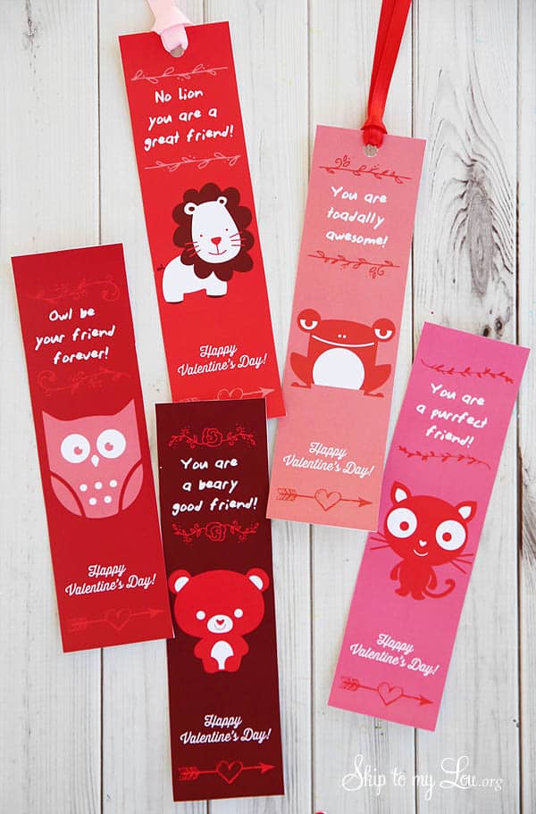 bookmarks valentine printable valentines bookmark printables crafts diy saying skiptomylou gift lou skip cute cards ribbon classroom easy homemade handmade