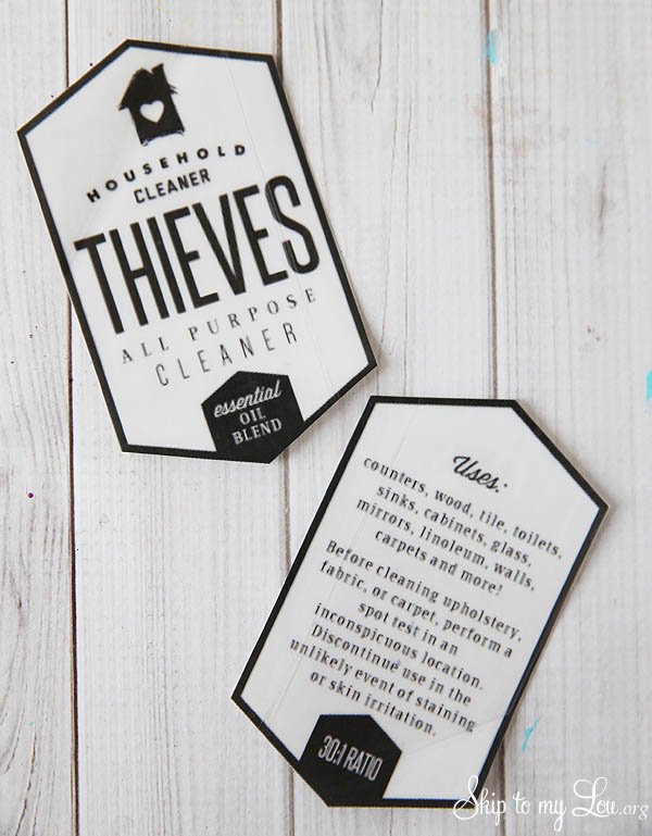Thieves All Purpose Cleaner {printable labels} Skip To My Lou