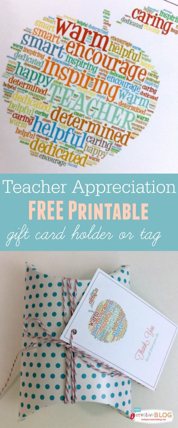 Free Printable Teacher Appreciation Gift Card Holder Skip To My Lou