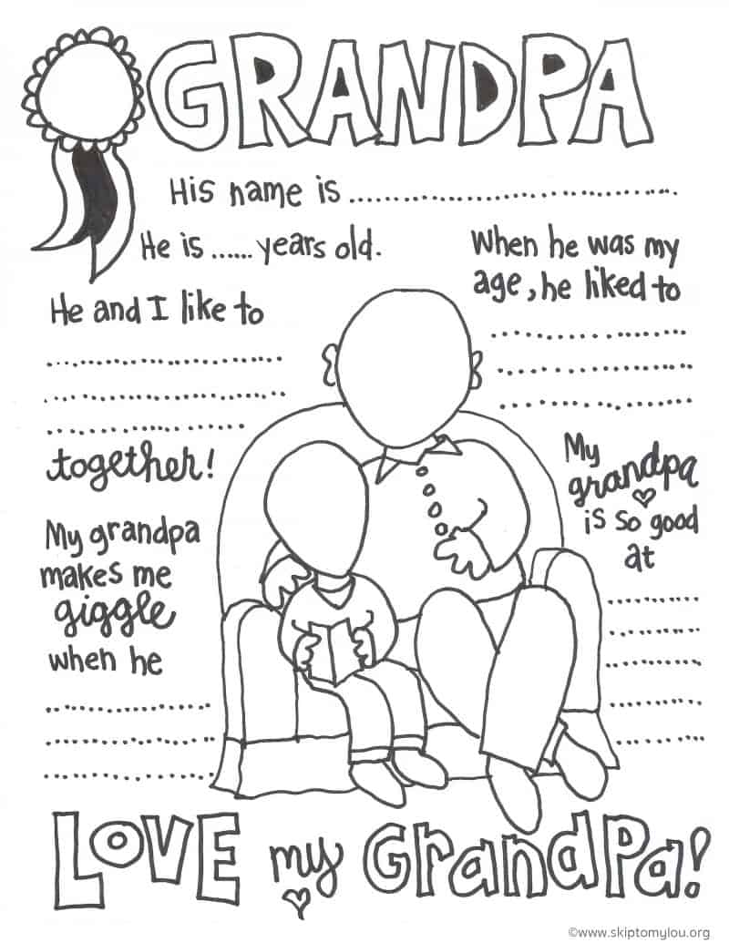 i love grandparents coloring pages - photo #16