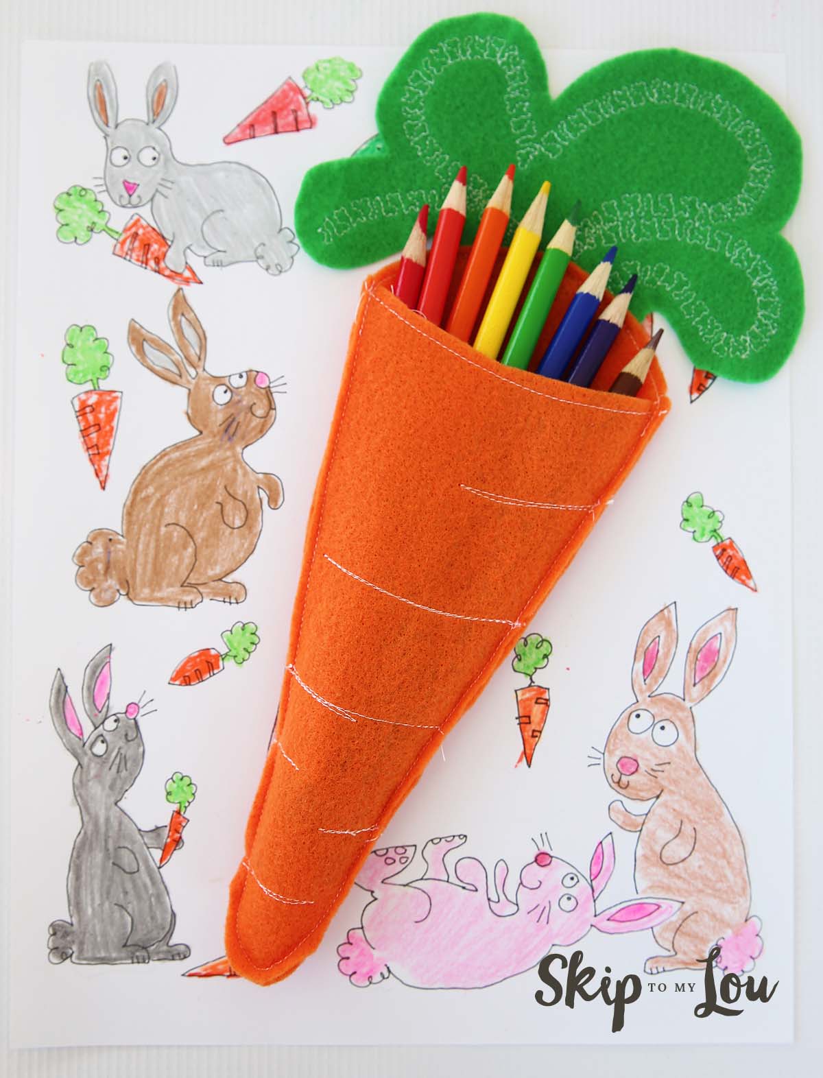 Bunnies Coloring Page Easter