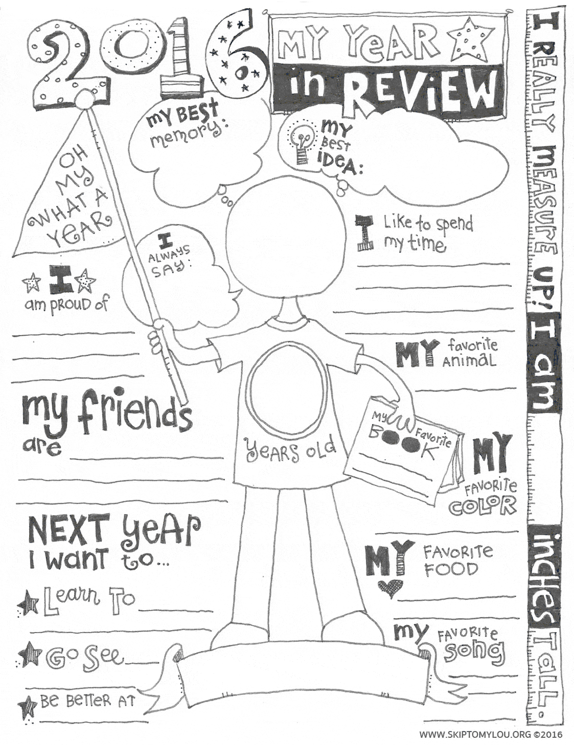 2016 Year In Review Printable | Skip To My Lou1123 x 1458