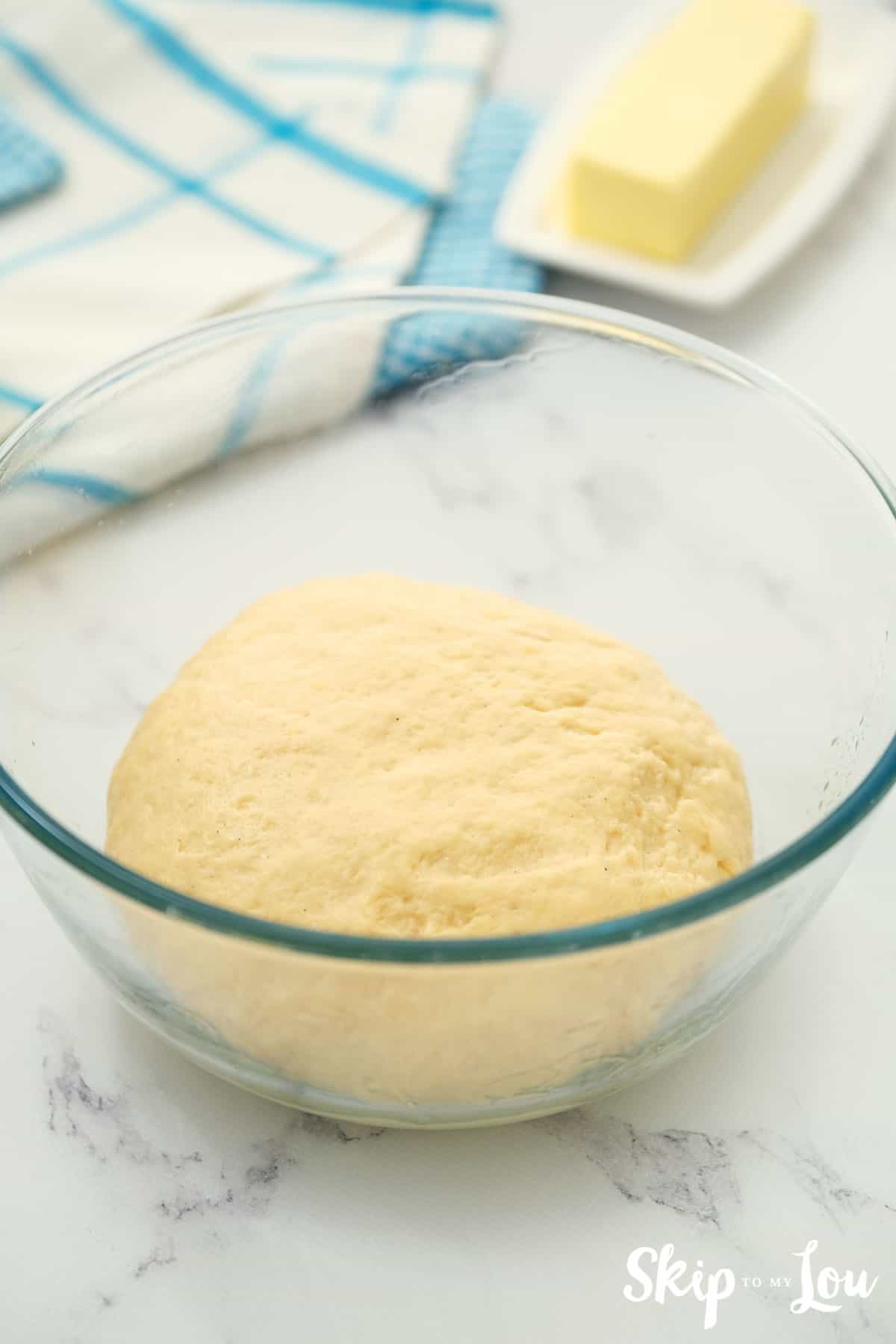 King Cake dough in bowl