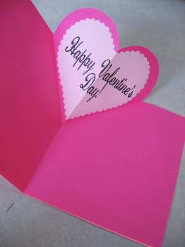 pop-up Happy Valentine's Day heart card