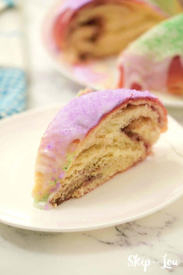 slice of King Cake