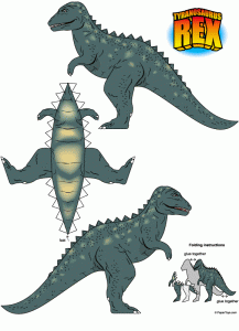 paper dinosaur printable