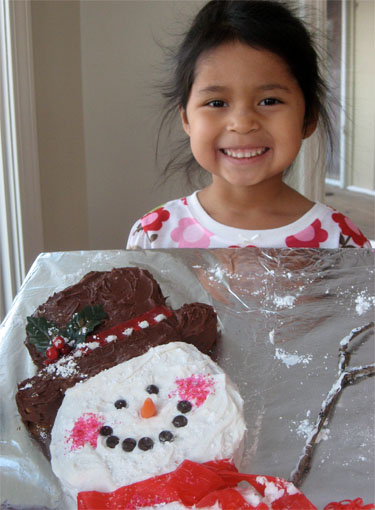 Breakfast With Santa Snowman cake 2