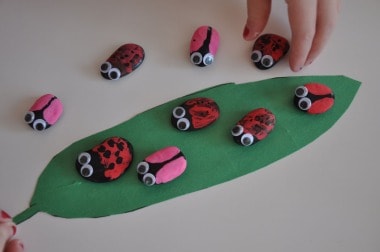 lady bug rocks
