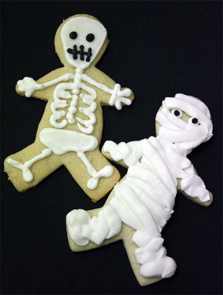 Mummy and Skeleton Cookies Halloween Cookies