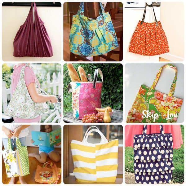 tote bag tutorial collage