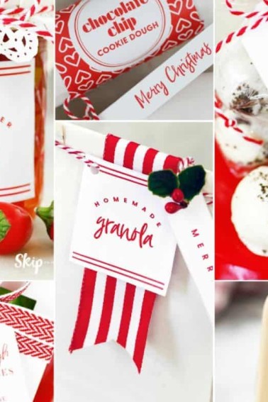 collage of edible gifts