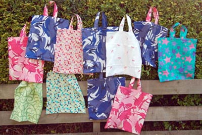cute colorful shopping totes
