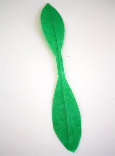 leaf shape cut into making tape