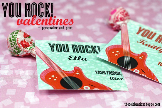 you rock valentine with guitar and sucker