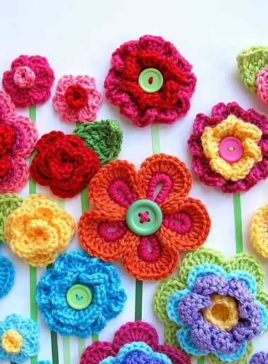 beautiful crochet flowers