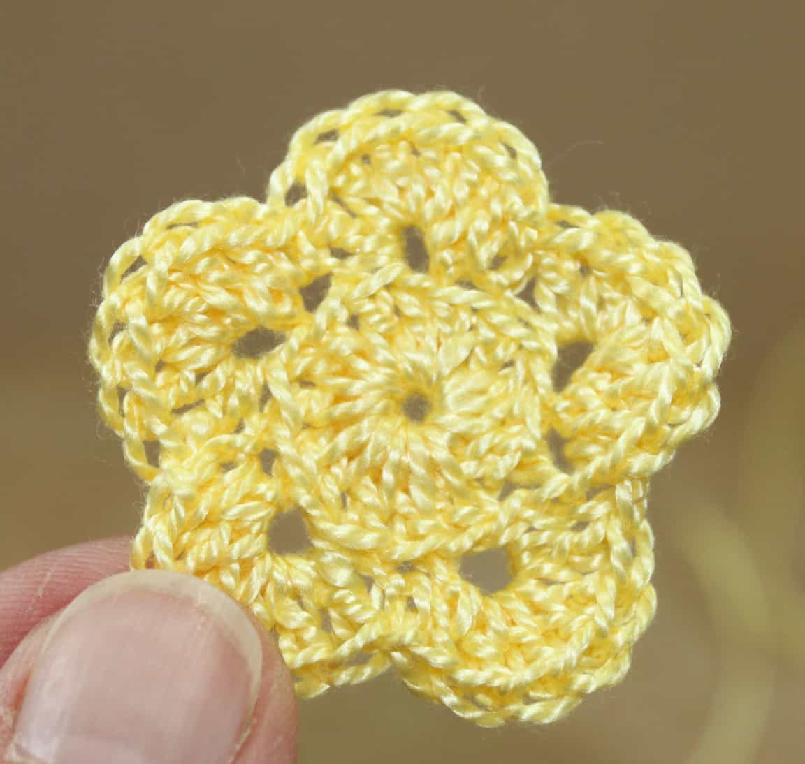 Crochet Five Petal Flower