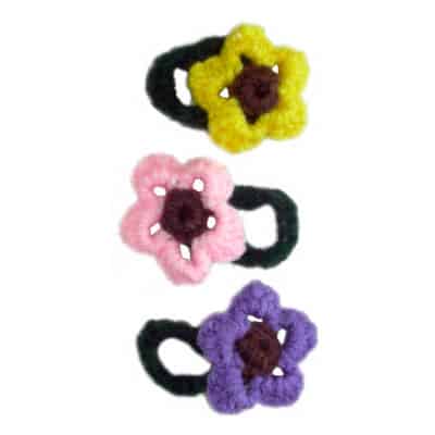 crochet flower hairband