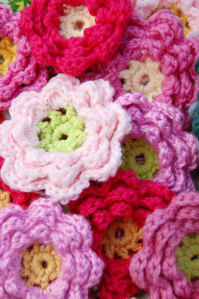 layered crochet flowers