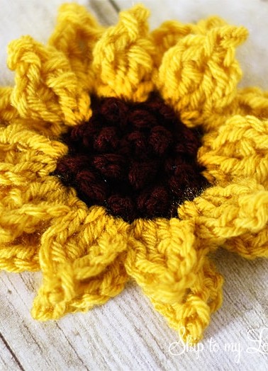 crochet-sunflower