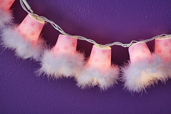 Sweet heart plastic cup lights