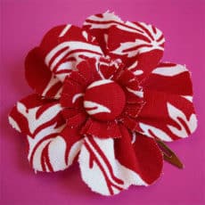 Fabric Flower Hair Clip