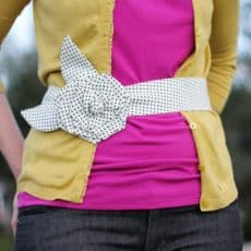 Fabric Flower Belt