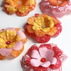 Stiffened Fabric Flowers