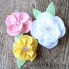 Gathered Felt Flowers