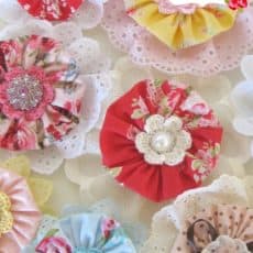 Gorgeous Yo Yo Flower Hair Clips