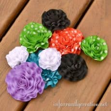 Ruffled Ribbon Flowers