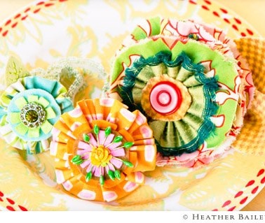 Scrap Fabric Flowers