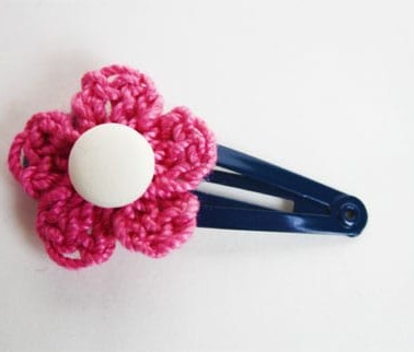 crochet flower clip skip to my Lou
