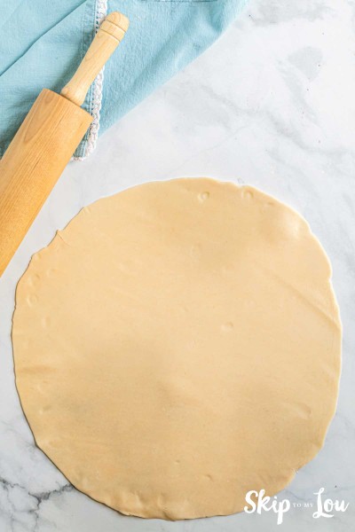 rolled out pie crust